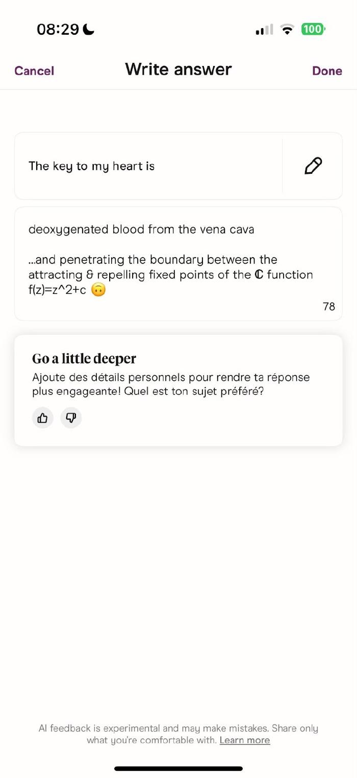 Hinge response